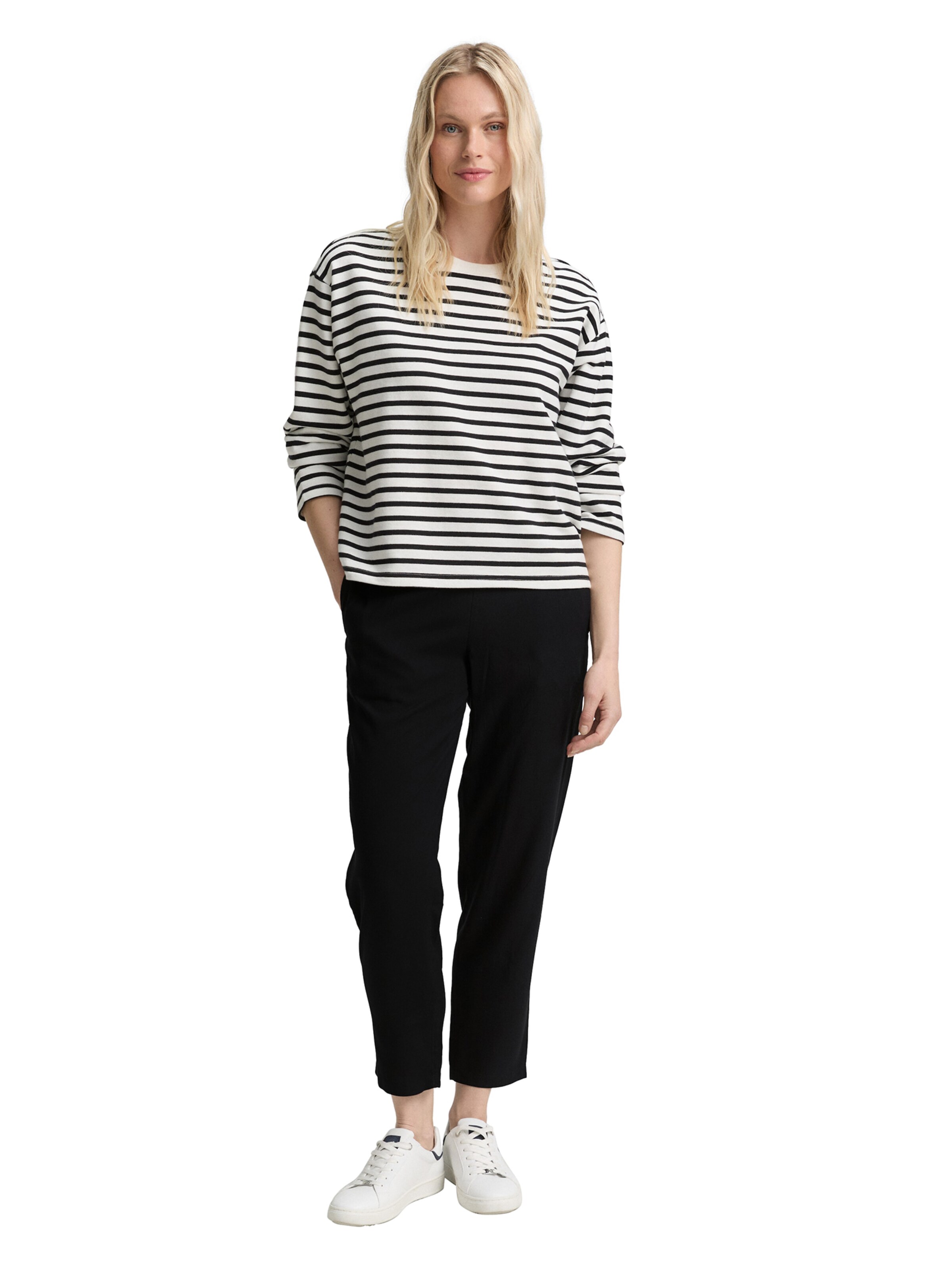 TOM TAILOR Loosefit Bukser i sort