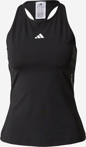 ADIDAS PERFORMANCE Sports Top 'Techfit' in Black: front