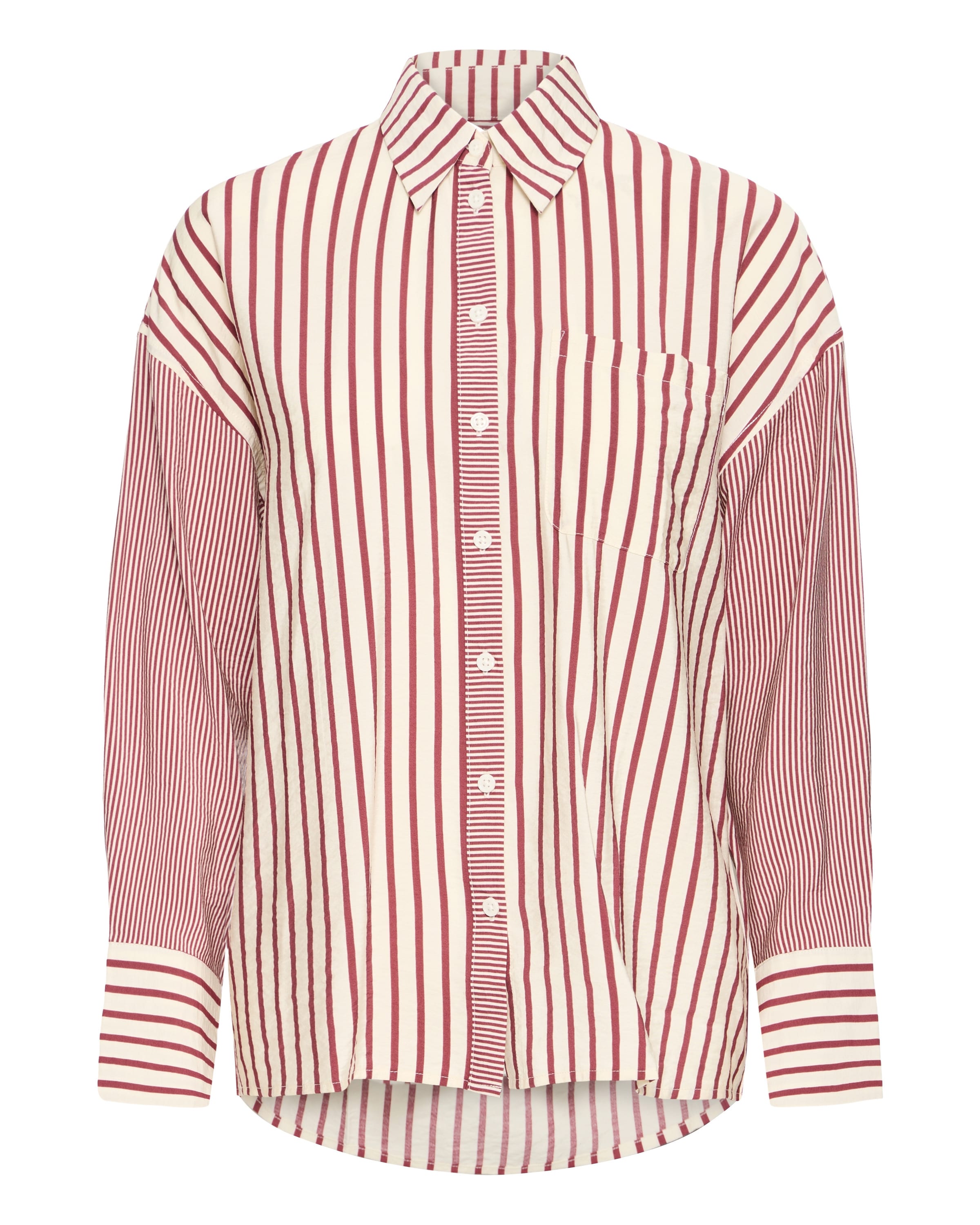 ICHI Blouse 'IHLOURI' in Rood: voorkant