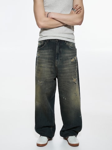 Wide leg Jeans di Pull&Bear in blu: frontale