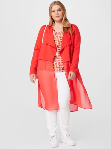 SAMOON Gebreid vest in Rood