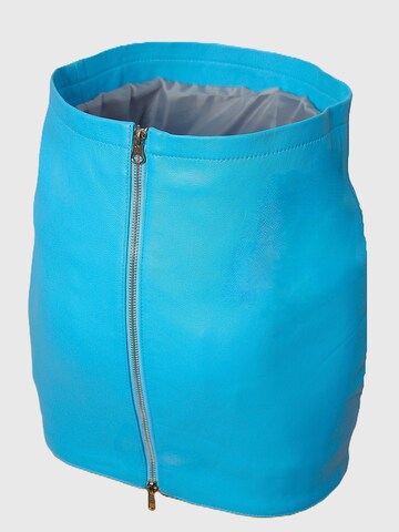Be  Noble Skirt 'Lederrock aus ECHT Leder als Minirock in hellblau' in Blue