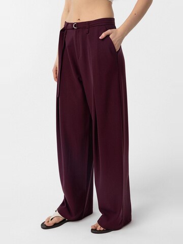 Wide leg Pantaloni con pieghe 'Marika' di Antioch in lilla: frontale