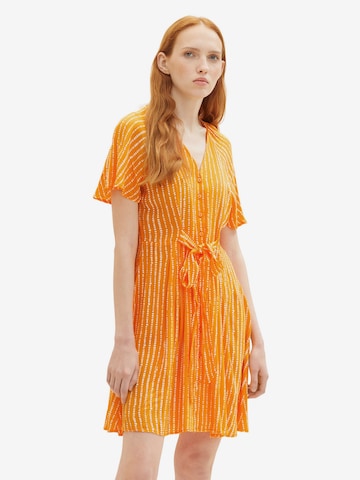 Rochie tip bluză de la TOM TAILOR DENIM pe portocaliu