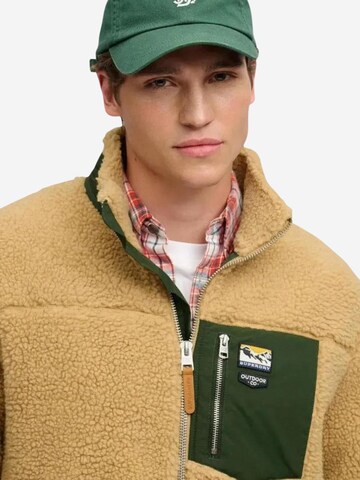 Superdry Fleece jas 'Mountain Full Zip Fleece SDM2014575A' in Beige
