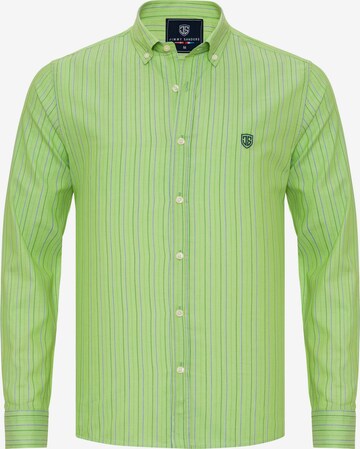 Jimmy Sanders - Ajuste regular Camisa en verde: frente