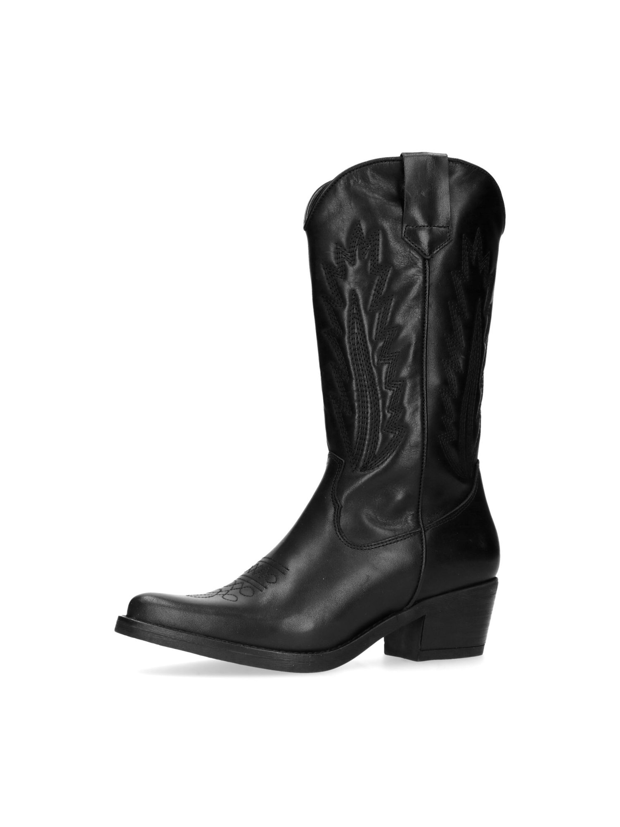 MANFIELD Stiefel 'Niedrige' in Schwarz: Vorderseite