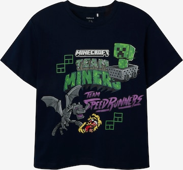 NAME IT Shirt 'NKMJahi Minecraft' in Blue: front