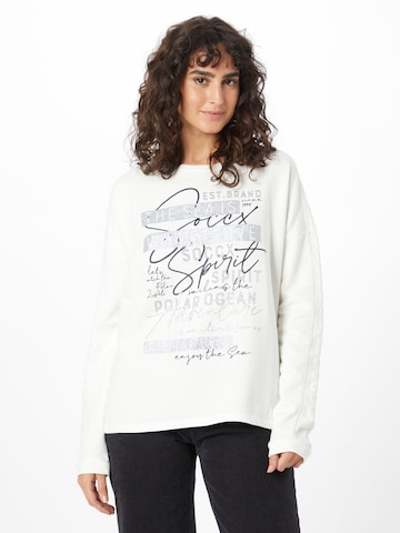 Soccx Sweatshirt 'Into The Blue' in Beige: predná strana