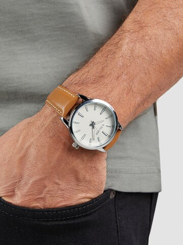 s.Oliver Analog Watch in Brown