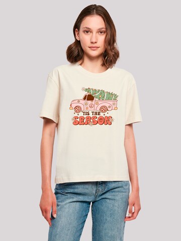 F4NT4STIC Shirt 'Tis The Season Christmas' in Beige: front