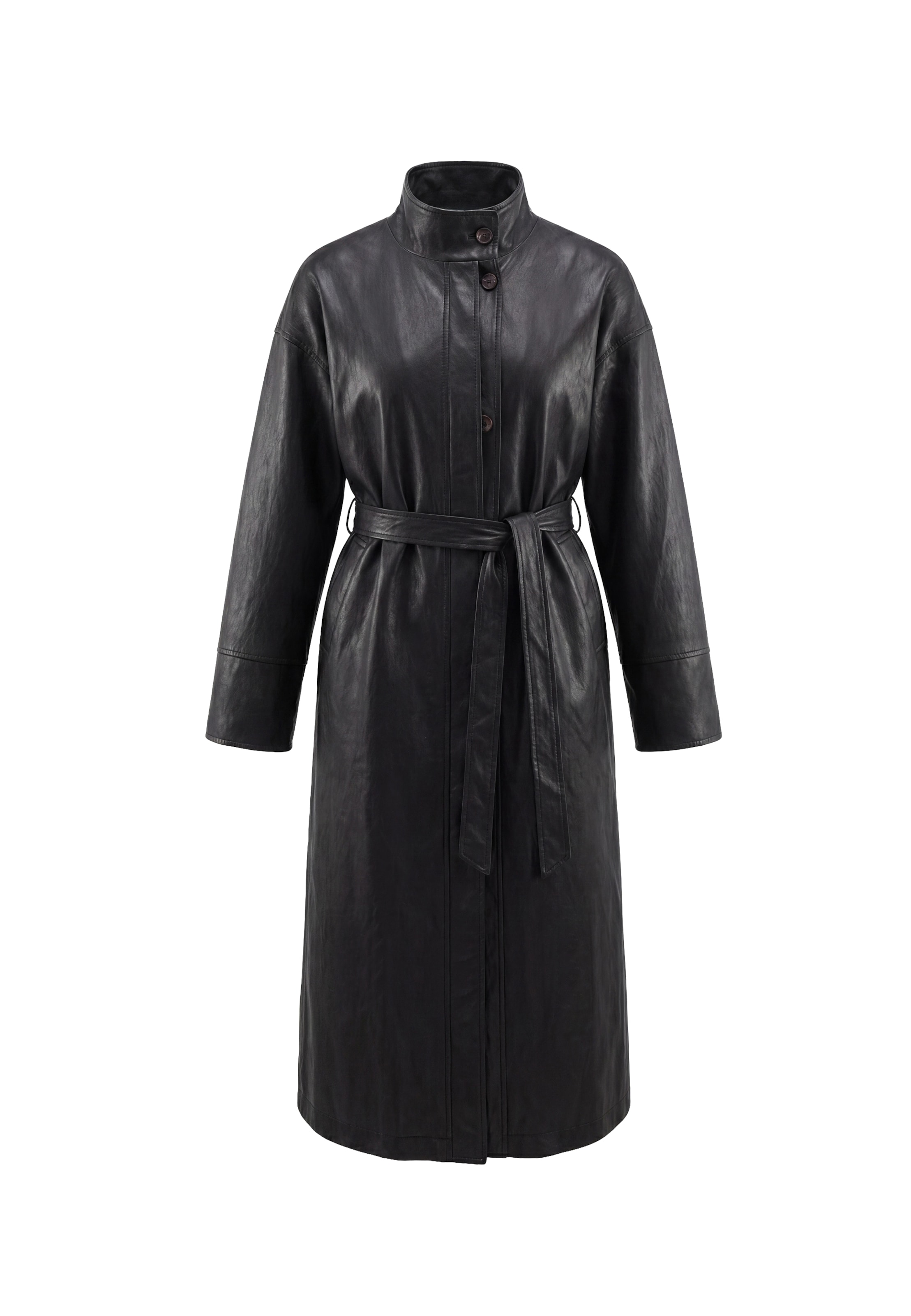 faina Manteau mi-saison en M en noir, Vue avec produit