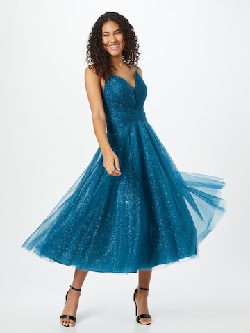 mascara - Vestido de festa em azul