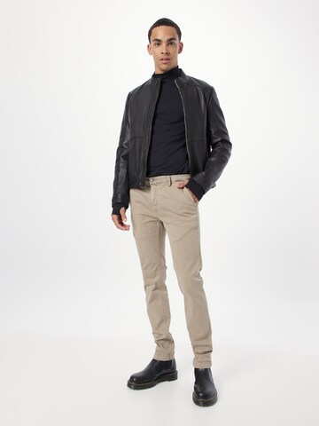REPLAY - Slimfit Calças chino 'Zeumar' em bege