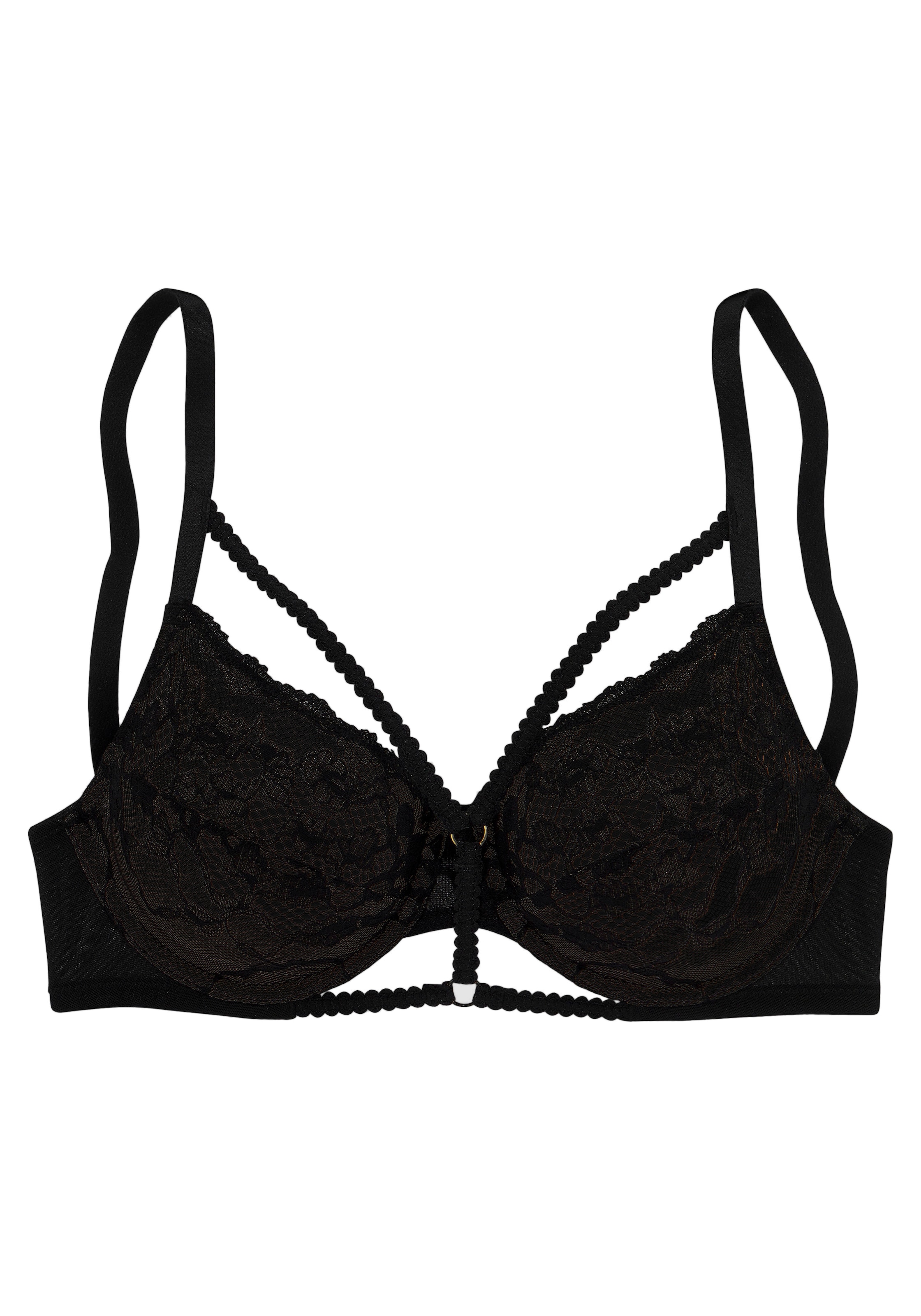 PETITE FLEUR GOLD Tričkové Podprsenka - Čierna: predná strana