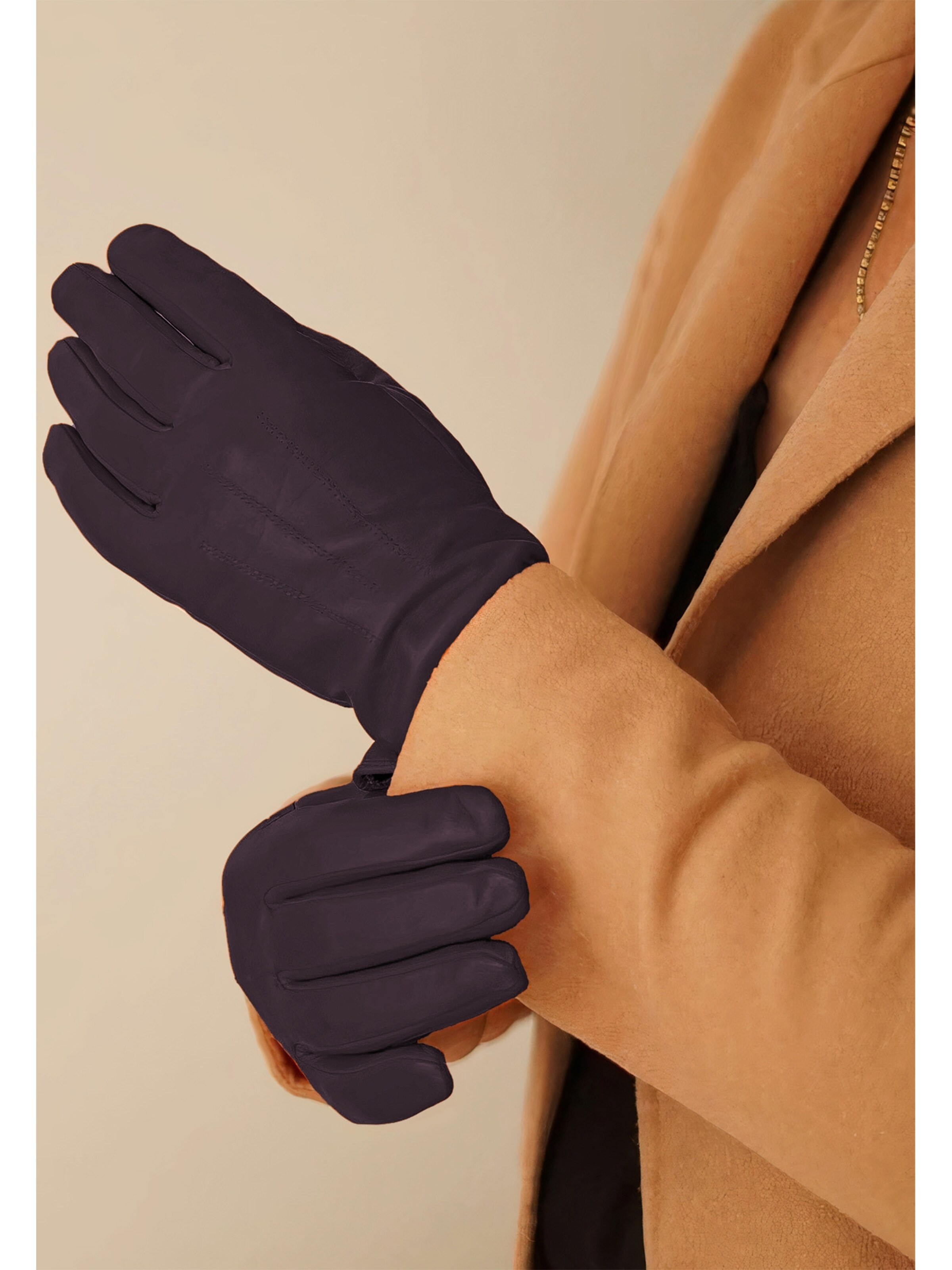 KESSLER Full Finger Gloves in Brown