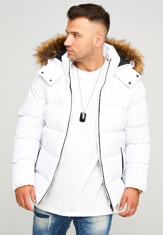 behype Winter Jacket 'BHBROWNS' in White