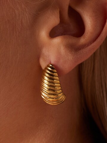 Lucardi Earrings 'Statement' in Gold: front