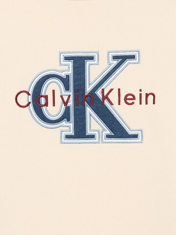 Calvin Klein Sweatshirt 'FESTIVE MONO' in Beige