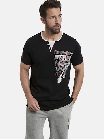 T-Shirt 'Peder' Jan Vanderstorm en noir : devant