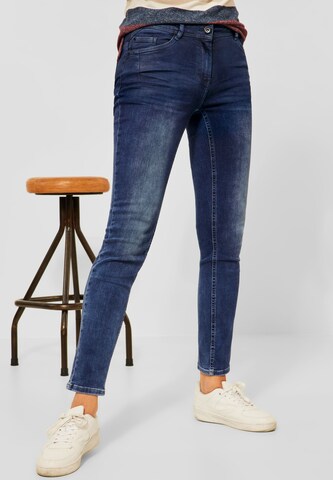 CECIL Slimfit Jeans in Blauw: voorkant