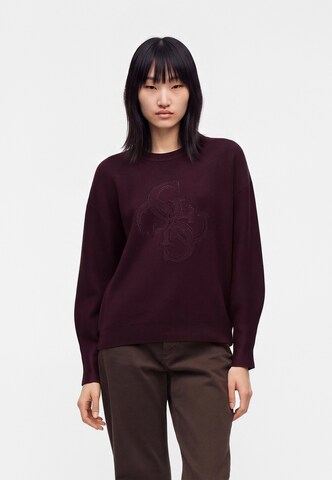 GUESS Pulover 'EVELYN' | rdeča barva: sprednja stran