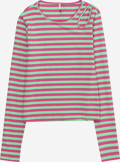 KIDS ONLY Shirt 'HEIDI' in de kleur Lichtgroen / Framboos, Productweergave