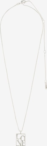 Pilgrim Halsband 'Love Tag' i silver: framsida