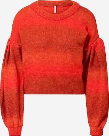 ONLY Пуловер 'RAIN' в оранжево: отпред