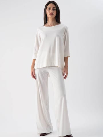 MND Bluse 'Soft touch edged sweater'‌‌‌‌‌‌‌‌‌ in Weiß