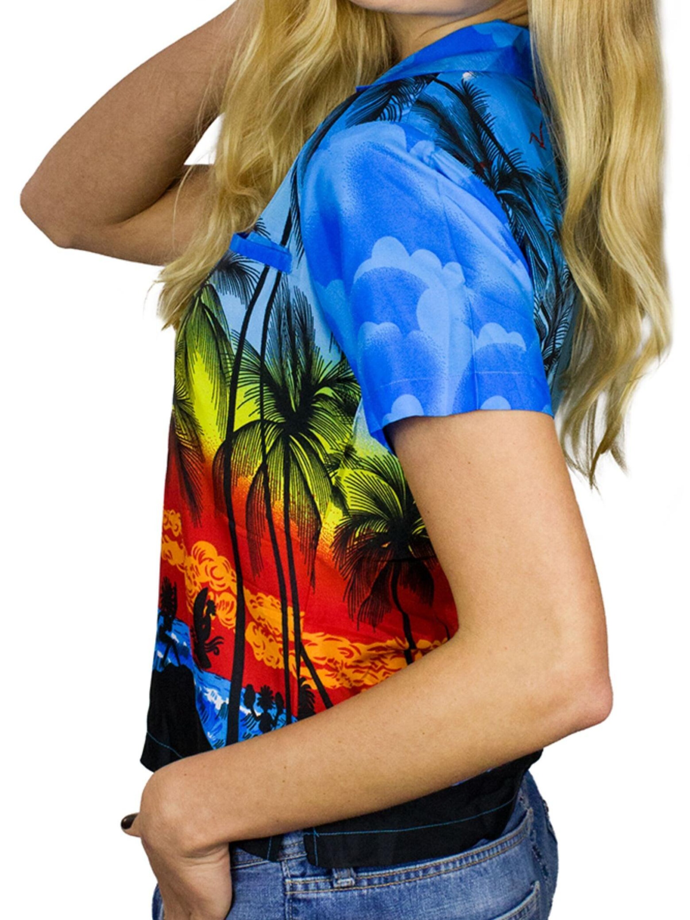 King Kameha Bluse 'Beach'‌‌‌‌‌ in Blau