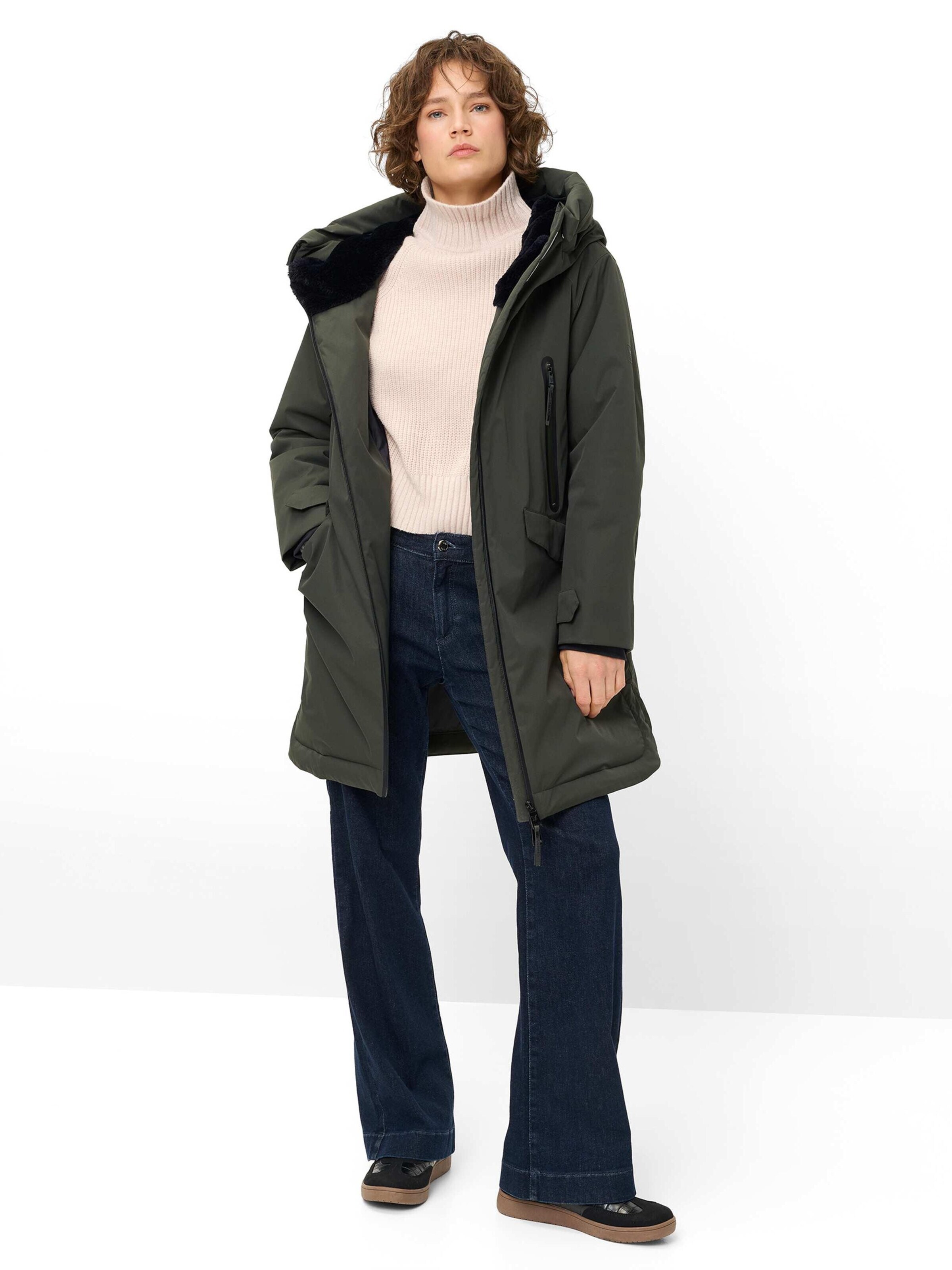 Fuchs Schmitt Winter coat 'Kurzmantel Eastbourne' in Green