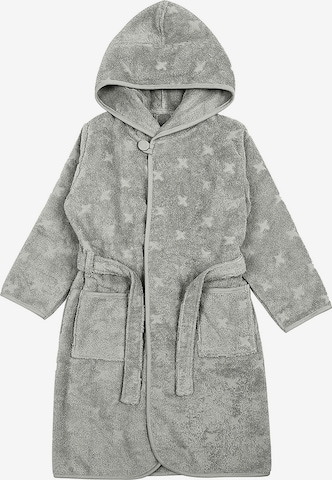 Müsli Bademantel in Grau: Vorderseite