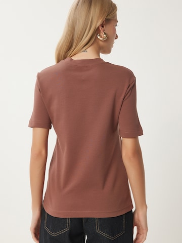 T-shirt Happiness İstanbul en marron