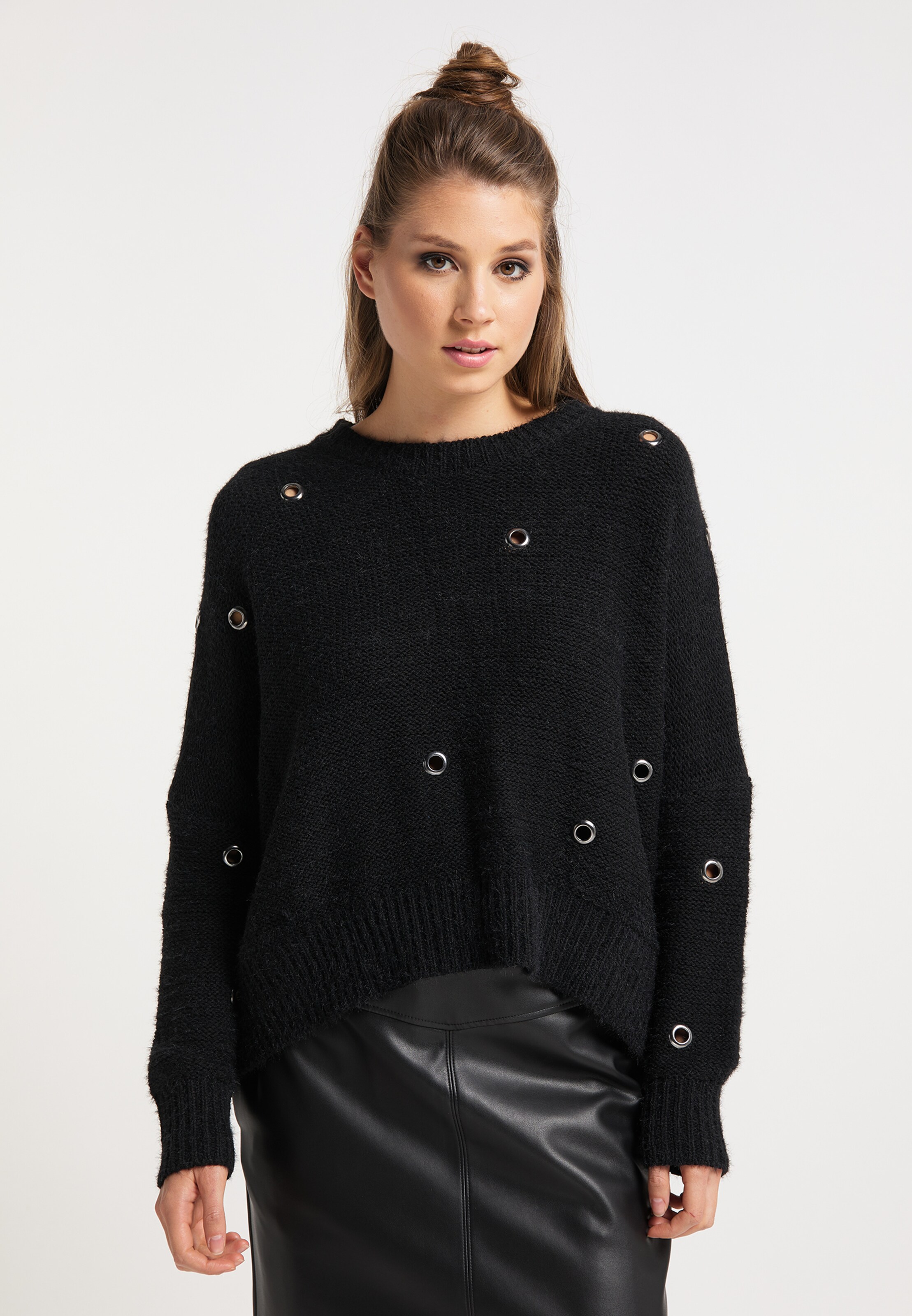 Frauen Pullover & Strick myMo ROCKS Pullover in Schwarz - RC77357 Frauen Pullover & Strick myMo ROCKS Pullover in Schwarz - RC77357