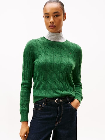 TOMMY HILFIGER Svetr – zelená: přední strana