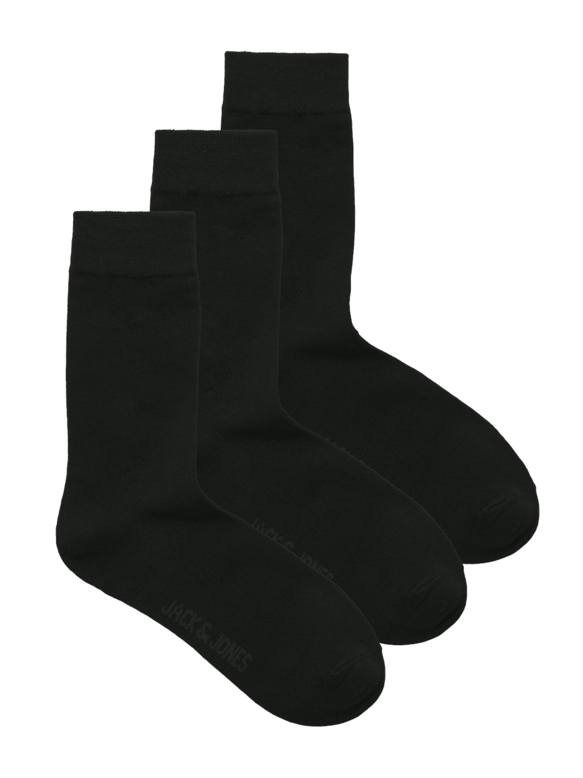 JACK & JONES Zokni 'JACORDINARY' - fekete: elől