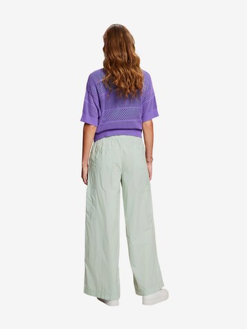 Wide Leg Pantalon cargo ESPRIT en vert