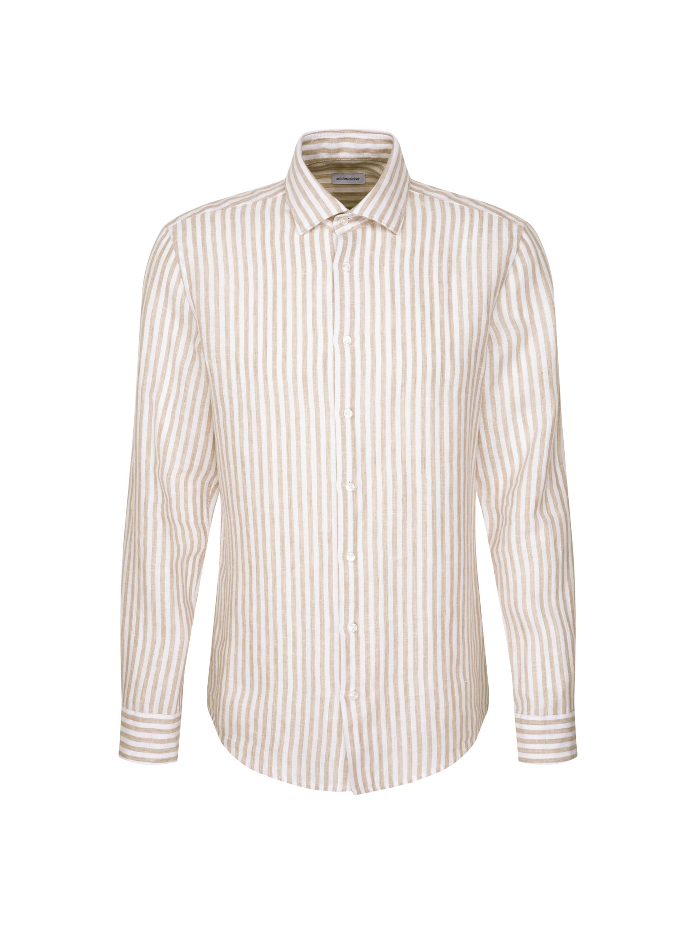 SEIDENSTICKER Regular fit Business shirt 'Shaped' in Beige: front