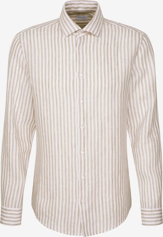SEIDENSTICKER Zakelijk overhemd 'Shaped' in Beige: voorkant