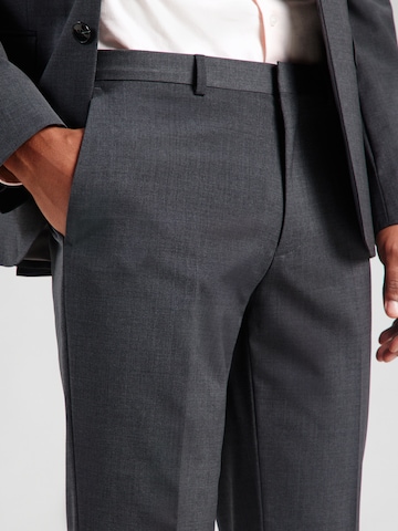 HUGO Regular Trousers with creases 'Hesten253X-MH' in Grey