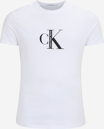 Calvin Klein Jeans Plus Shirt in White: front