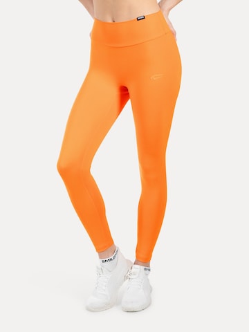 Smilodox Slimfit Leggings ' Kenna ' in Orange: Vorderseite