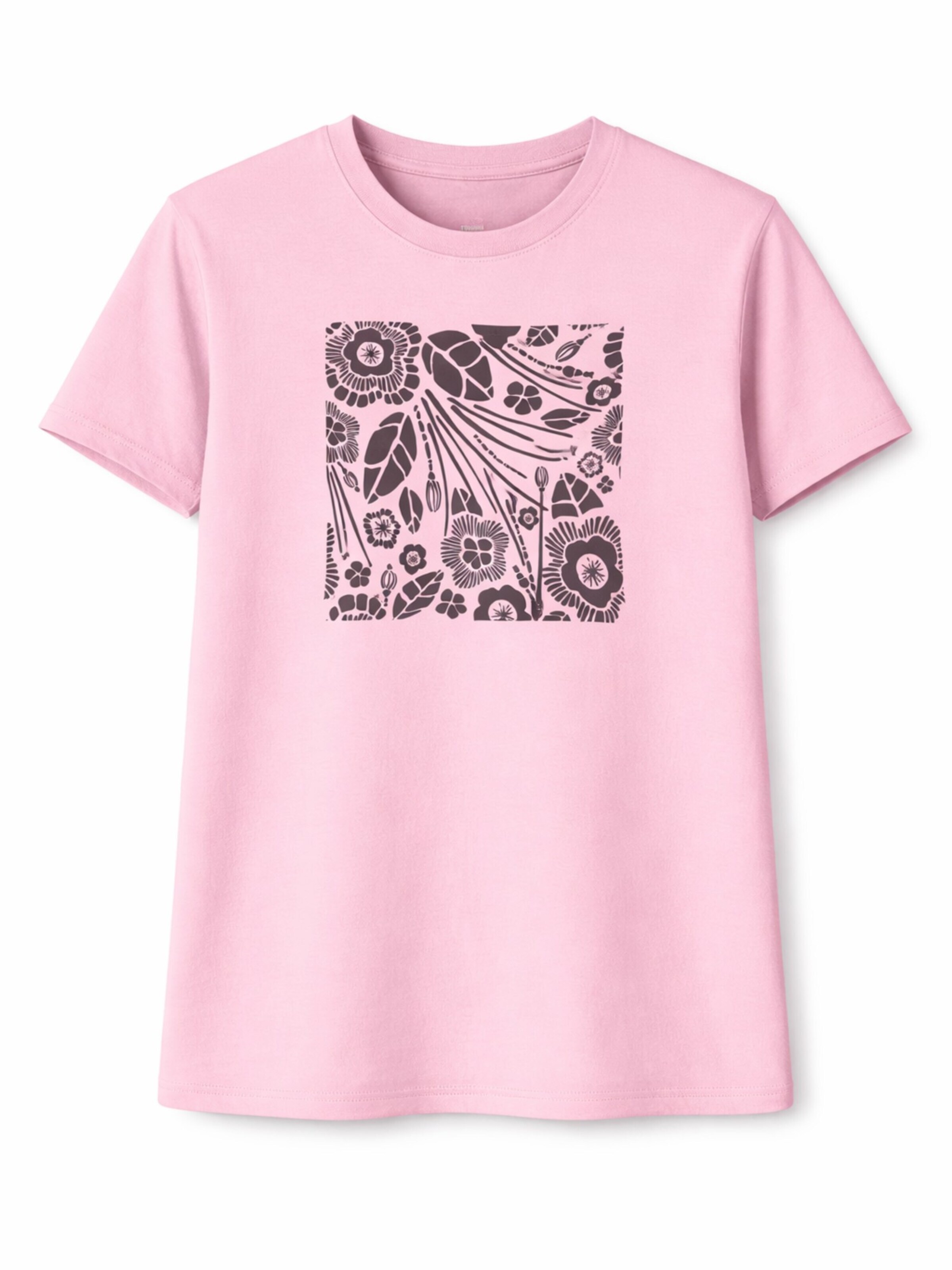 LEAFLETIC Shirt 'Leafletic Women’s Short Sleeve T-Shirt' in Roze: voorkant