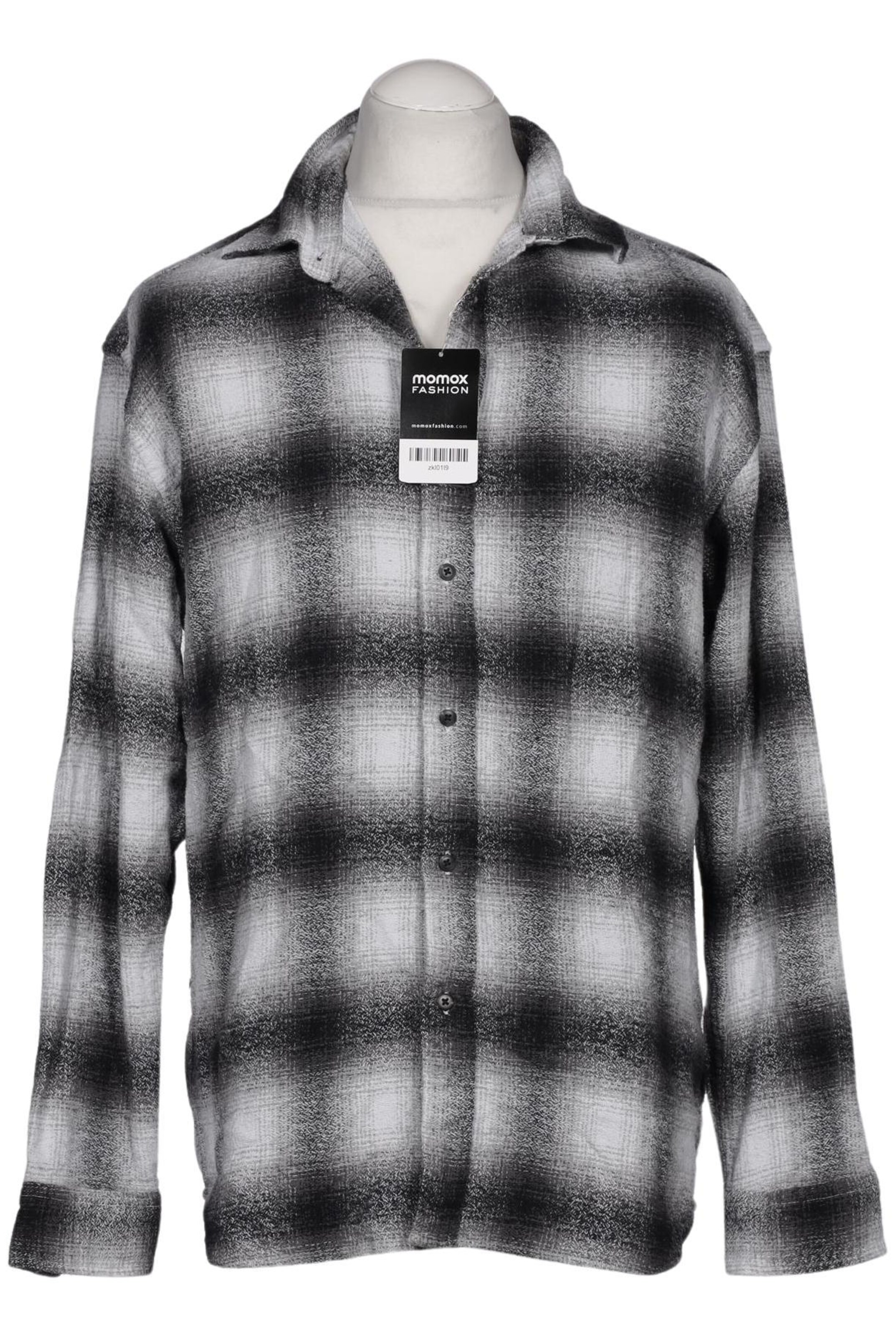 JACK & JONES Button Up Shirt in L in Grey: front