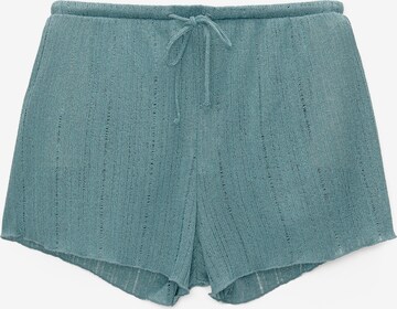 Pull&Bear Normalny krój Spodnie w kolorze zielony: przód