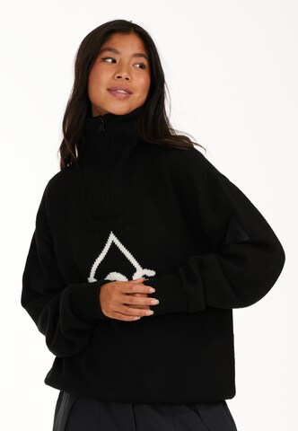 SOS Sweater 'Tignes' in Black: front