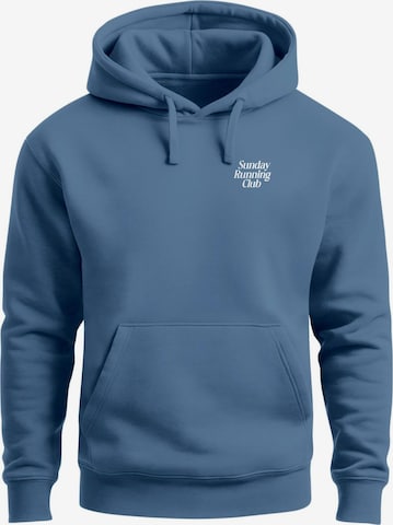 Neverless Sweatshirt 'Sunday Running Club' in Blue: front
