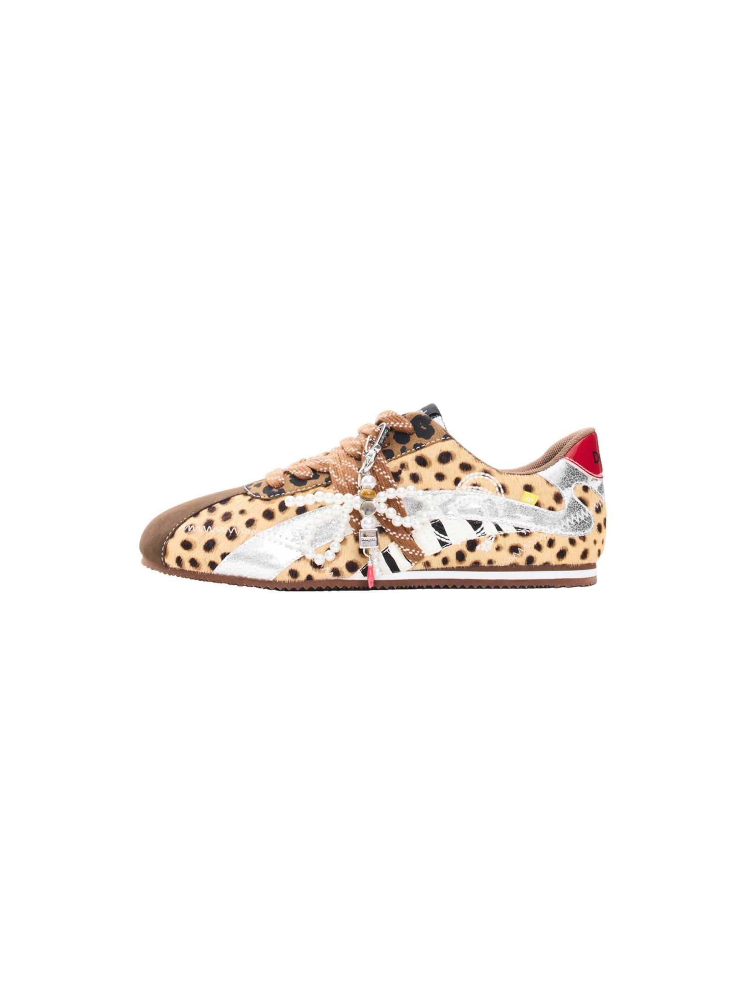 Desigual - Zapatillas deportivas bajas en marrón: frente