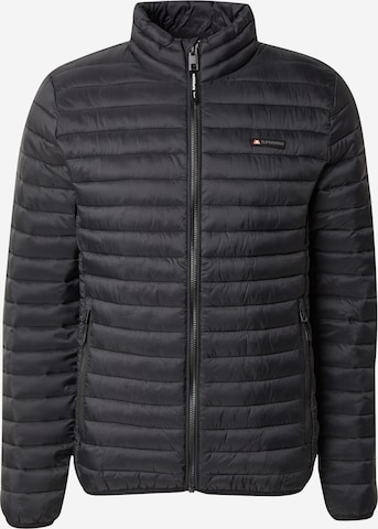 Superdry Winterjas 'Fuji' in Zwart: voorkant